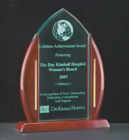 Rosewood Accented Acrylic Award