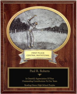 Golf Female Oval Plaque