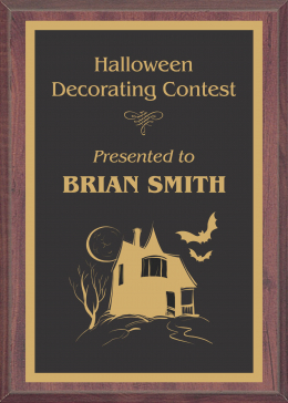 4 x 6-inch Halloween Decorating Contest Plaque