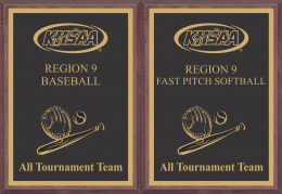 8" x 10" KHSAA Baseball/Softball District/Regional Tournament Plaque