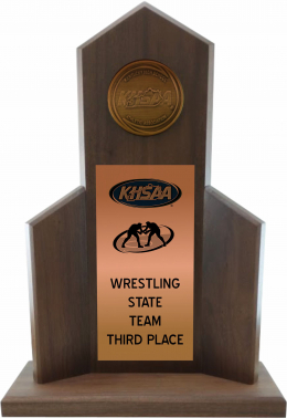 Wrestling State Third Place Trophy