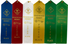 Pinewood Derby Cub Scout Ribbon (25 pack)
