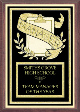 Team Manager Plaque