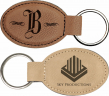 Leatherette Oval Key Ring - GFT175/176
