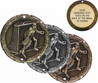 2" Ice Hockey (action) Medallion