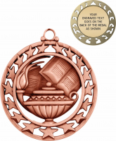 2-1/2" Lamp of Knowledge Bronze Medallion