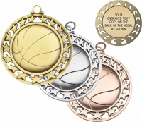 2-1/2" Basketball Medallion