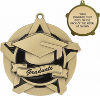 2-1/4" Graduate Super Star Medallion