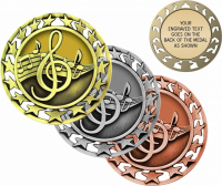 2-1/2" Music Star Medallion