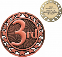 2-1/2" 3rd Place Star Medallion