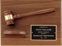 xxxWalnut Gavel & Sounding Block Plaque - PG2786