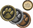 2" Paw Print Medallion - XR-292-NR